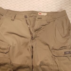 Wrangler Tan Cargo Pants Durable Cotton Casual